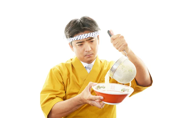 Asian noodle cook — Stock Photo, Image