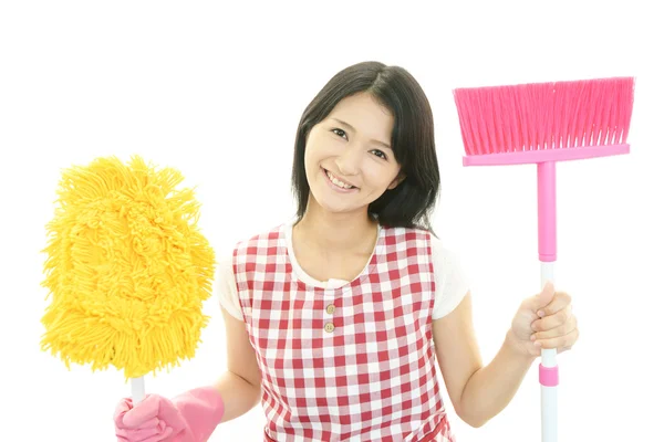 Sorrindo dona de casa — Fotografia de Stock