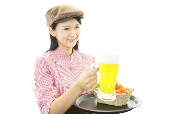 Asian waitress — Stock Photo, Image