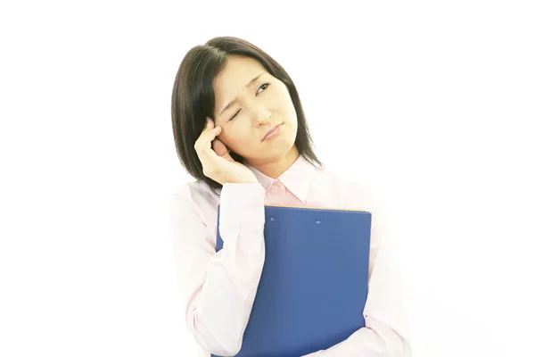 Tired business woman — Stock Photo, Image