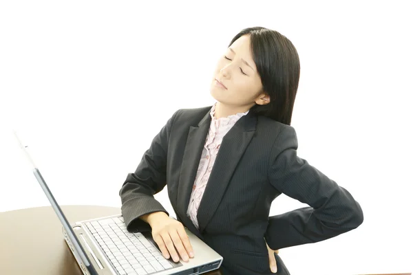 Zmęczony biznes kobieta — Zdjęcie stockowe