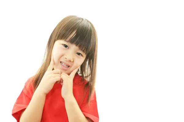 可爱的小亚洲女孩微笑 — 图库照片