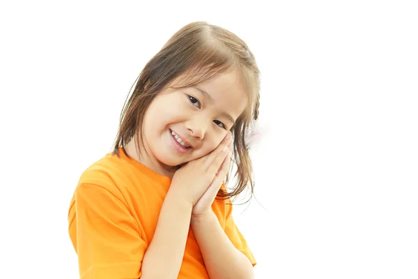 Bonito pouco ásia menina sorrindo — Fotografia de Stock