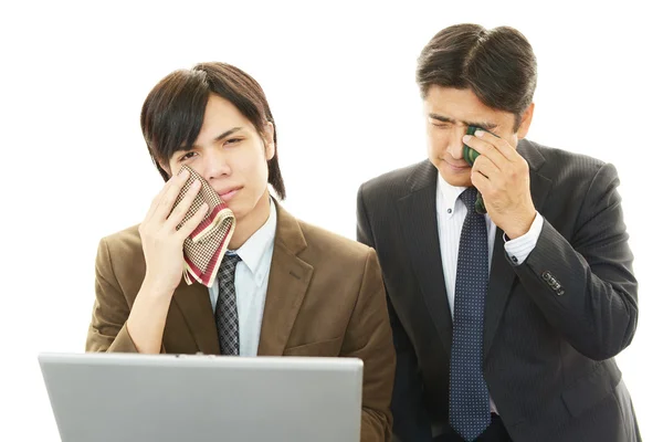 Empresários asiáticos stressados — Fotografia de Stock