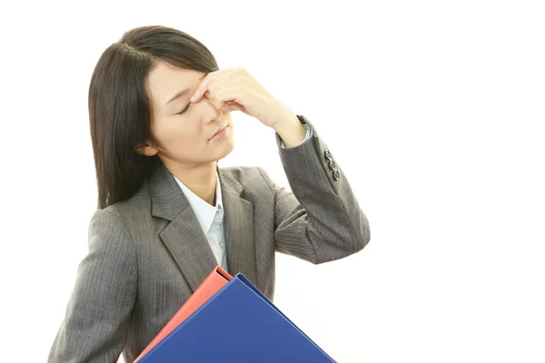 Tired business woman — Stock Photo, Image