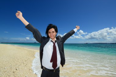 gülümseyen iş adamı