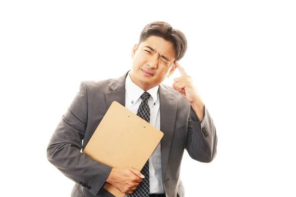 Businessman having a headache — Stock Photo, Image