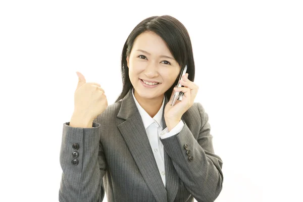 Smiling ofiice worker — Stock Photo, Image