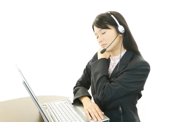 Tired business woman — Stock Photo, Image