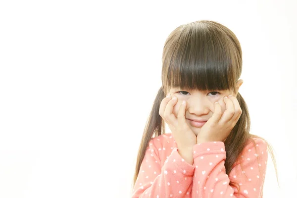 귀여운 아시아 소녀 미소 — 스톡 사진