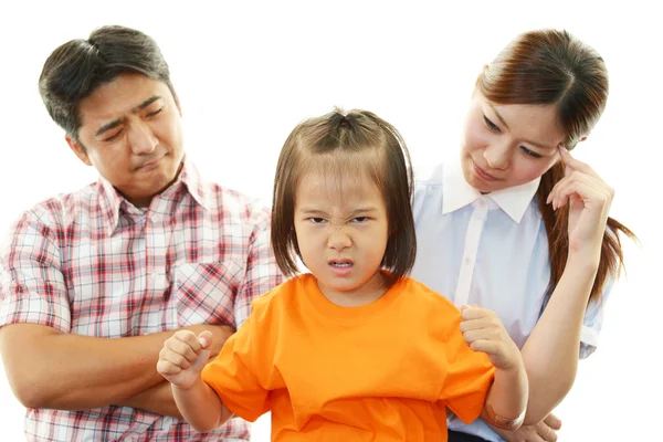 Olycklig familj — Stockfoto