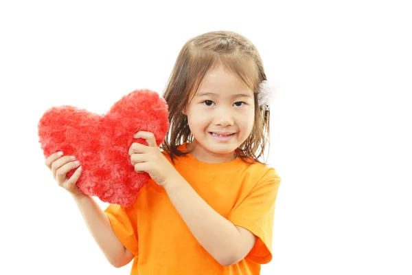 Schattig klein Aziatische meisje glimlachen — Stockfoto