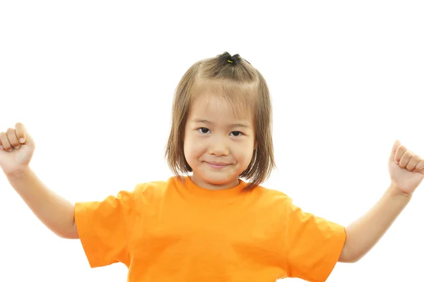 Süße kleine asiatische Mädchen lächelnd — Stockfoto