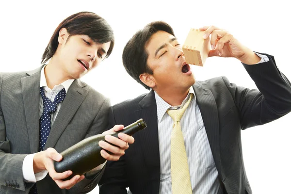Portrait of drunk men — Stock Photo, Image