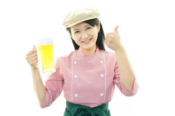 Smiling waitress — Stock Photo, Image