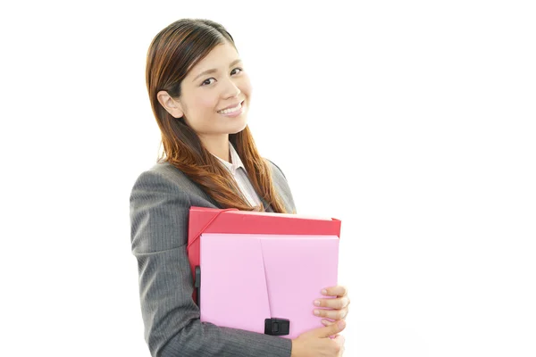 Mujer de oficina sonriente — Foto de Stock