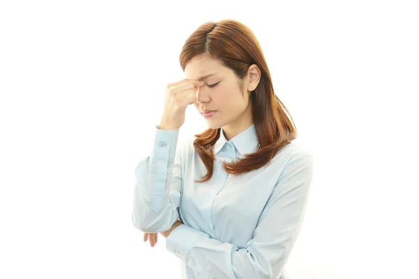 Tired business woman — Stock Photo, Image