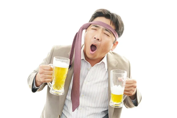 Ubriaco uomo d'affari — Foto Stock