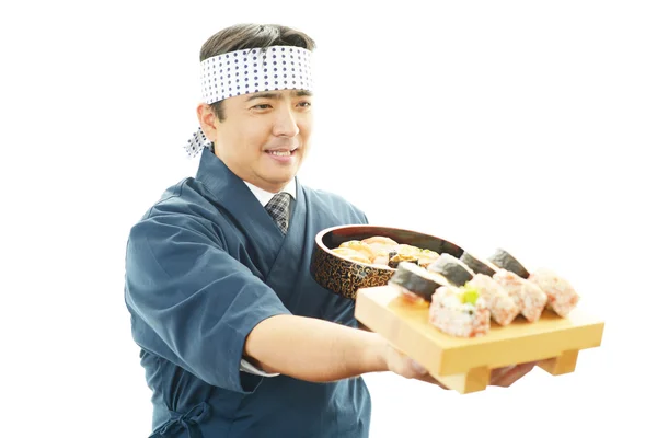 寿司厨师 — 图库照片