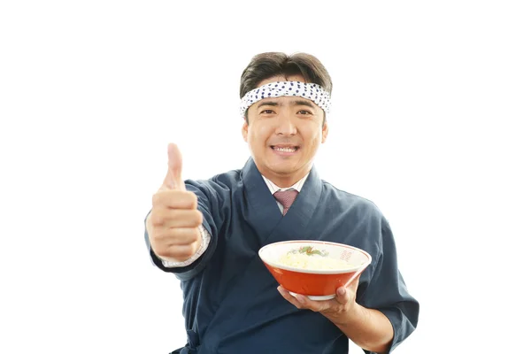 Ramen noodle chef-kok — Stockfoto