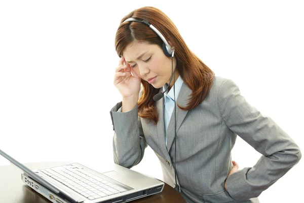 Stressed business woman — Stock Photo, Image