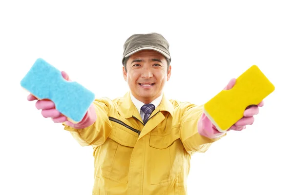 Házfelügyelői takarítás — Stock Fotó