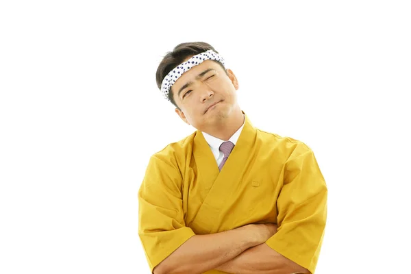 Portrait of a sushi chef in uniform — Stock Photo, Image
