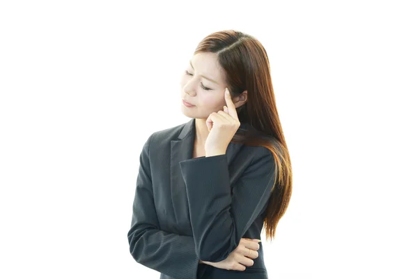 Stressed business woman — Stock Photo, Image