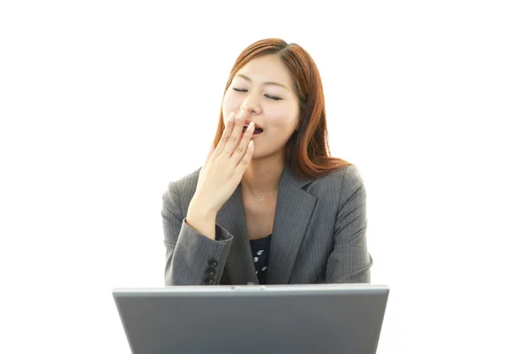 Tired business woman — Stock Photo, Image