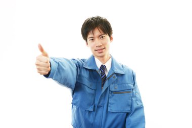 gülen inşaat işçisi