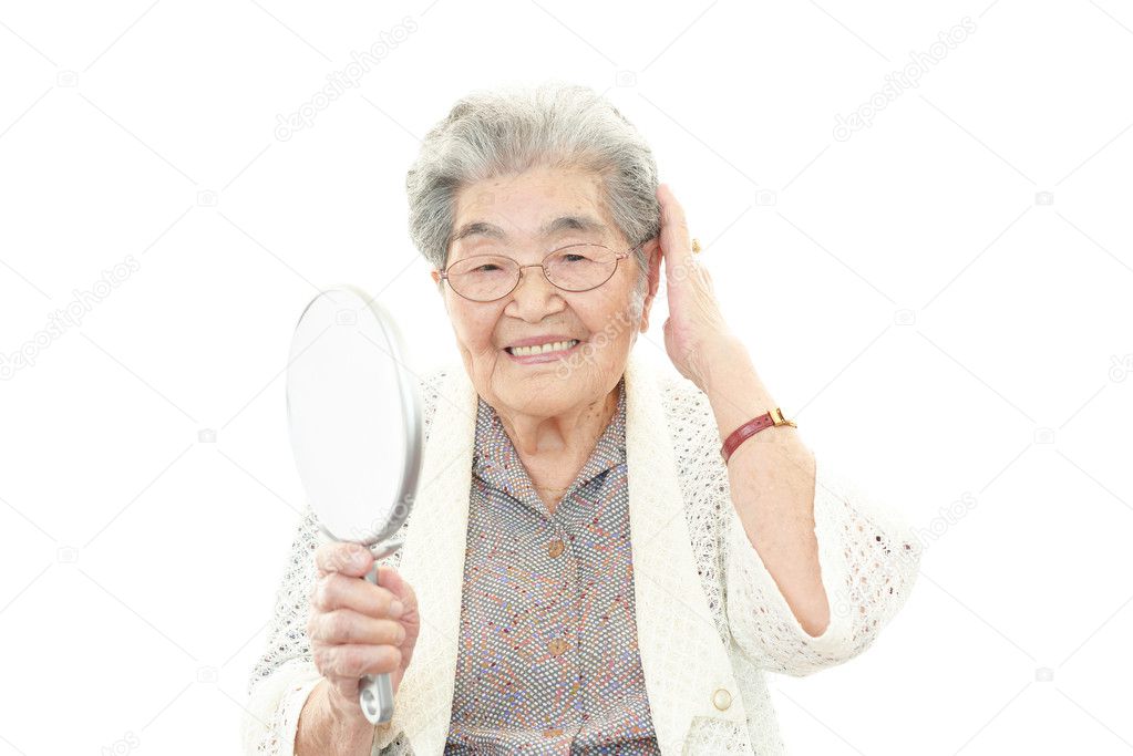 Smiling old woman