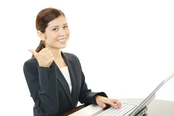 Mujer de negocios sonriente — Foto de Stock