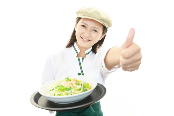 Smiling waitress — Stock Photo, Image