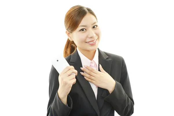 Retrato de una joven empresaria — Foto de Stock