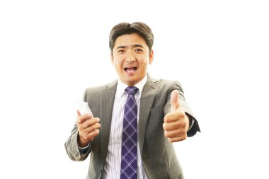 Asya işadamı gülümseyen