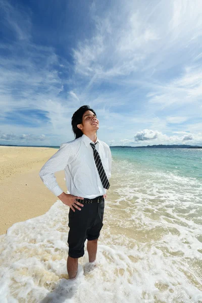 Zakenman genieten van succes — Stockfoto