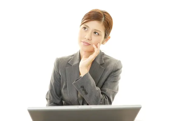 Stressed business woman — Stock Photo, Image