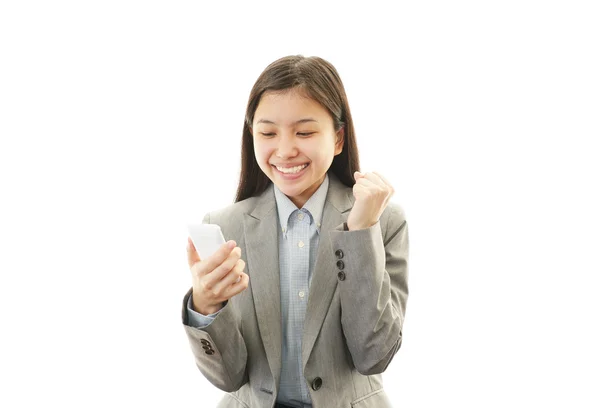 Business woman enjoying success — Stock Photo, Image