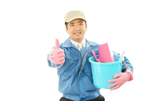 Serviço de limpeza de serviços de limpeza — Fotografia de Stock