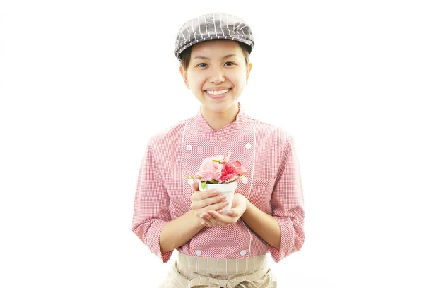 Smiling waitress — Stock Photo, Image