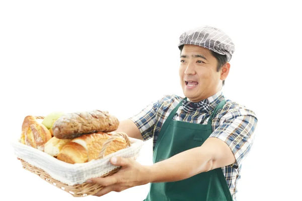 Smiling Asian waiter — Stock Photo, Image