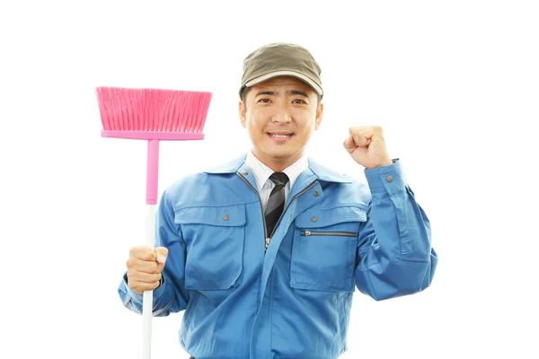 Smiling asian worker — Stock Photo, Image