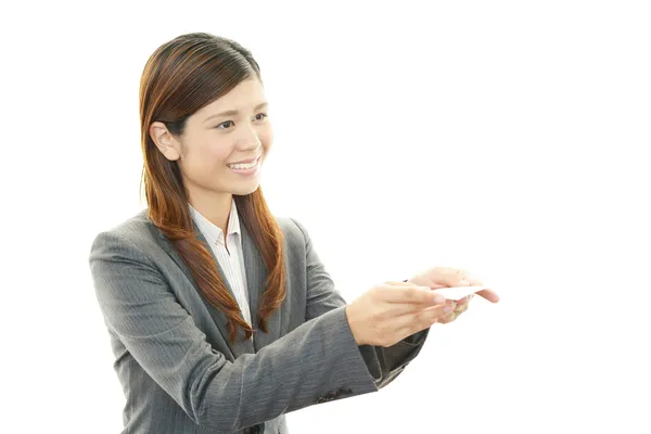 Retrato de una joven empresaria — Foto de Stock