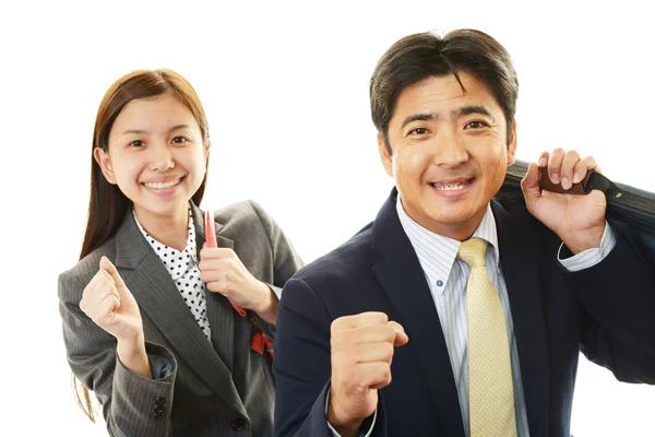 Asiático hombre de negocios y mujer de negocios — Foto de Stock