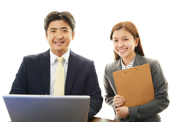 Asiático hombre de negocios y mujer de negocios — Foto de Stock