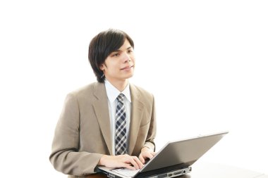 Asya işadamı gülümseyen