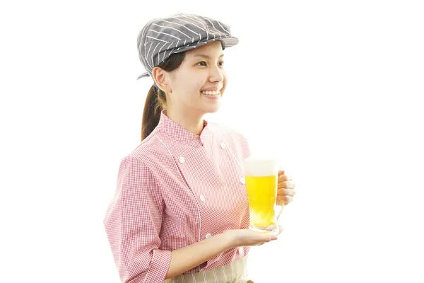 Smiling waitress — Stock Photo, Image