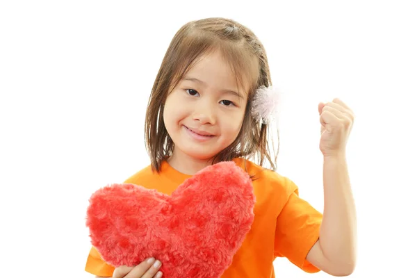 행복 한 작은 아시아 소녀 미소 — 스톡 사진