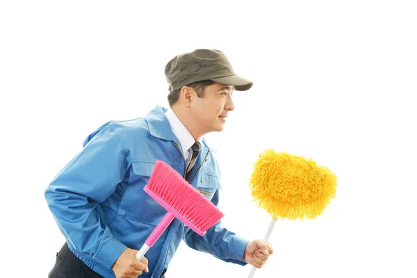 Serviço de limpeza de serviços de limpeza — Fotografia de Stock