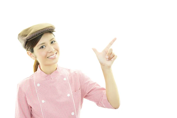 Smiling asian waitress — Stock Photo, Image